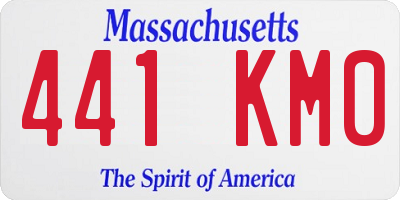 MA license plate 441KM0