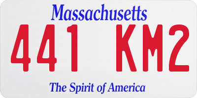 MA license plate 441KM2