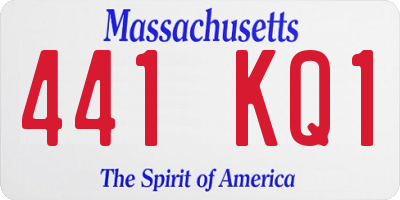 MA license plate 441KQ1