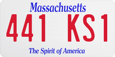 MA license plate 441KS1