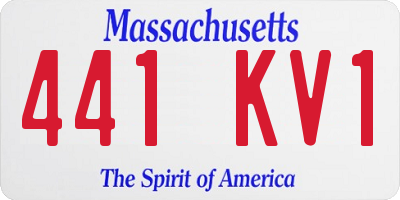 MA license plate 441KV1