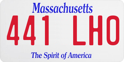 MA license plate 441LH0