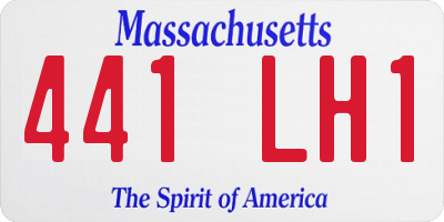 MA license plate 441LH1