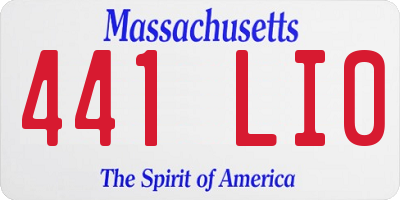 MA license plate 441LI0