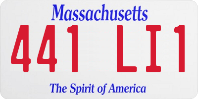 MA license plate 441LI1