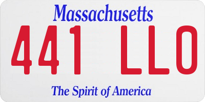 MA license plate 441LL0