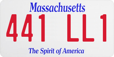 MA license plate 441LL1