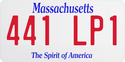 MA license plate 441LP1