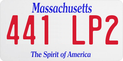 MA license plate 441LP2