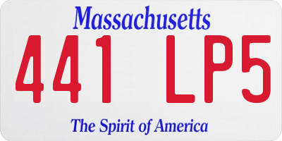 MA license plate 441LP5