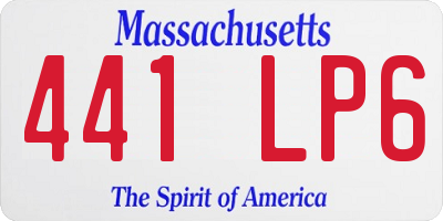 MA license plate 441LP6