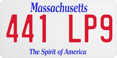 MA license plate 441LP9