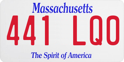 MA license plate 441LQ0