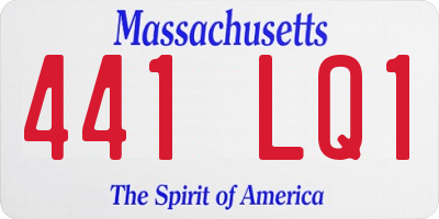 MA license plate 441LQ1