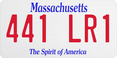 MA license plate 441LR1