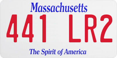 MA license plate 441LR2