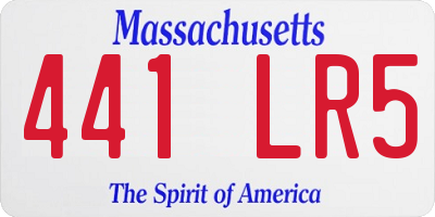 MA license plate 441LR5