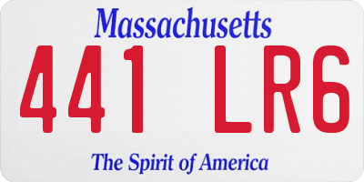 MA license plate 441LR6