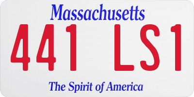 MA license plate 441LS1