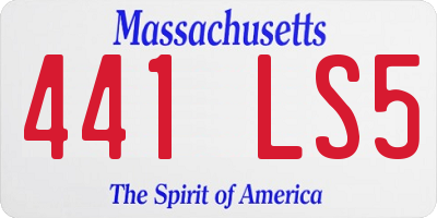 MA license plate 441LS5