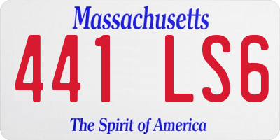 MA license plate 441LS6