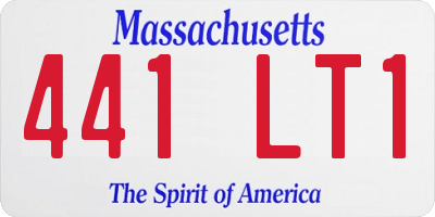MA license plate 441LT1
