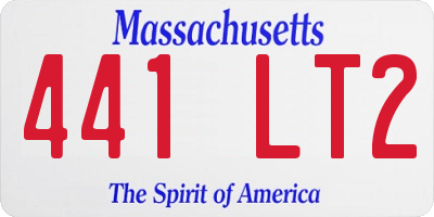 MA license plate 441LT2