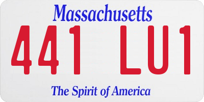 MA license plate 441LU1