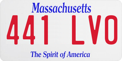MA license plate 441LV0