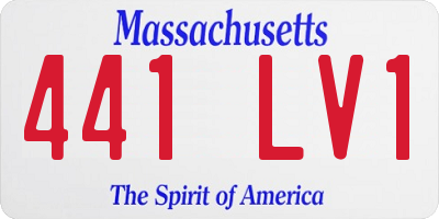 MA license plate 441LV1