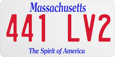 MA license plate 441LV2