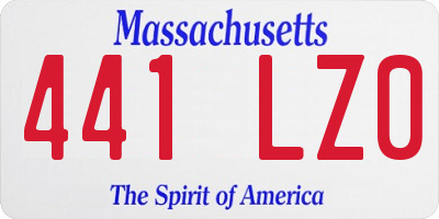 MA license plate 441LZ0