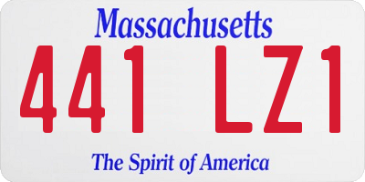MA license plate 441LZ1