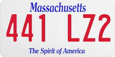 MA license plate 441LZ2