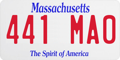 MA license plate 441MA0