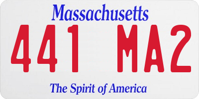 MA license plate 441MA2