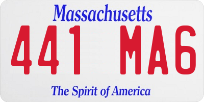 MA license plate 441MA6