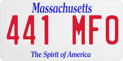 MA license plate 441MF0