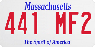 MA license plate 441MF2