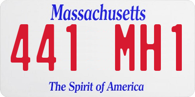 MA license plate 441MH1