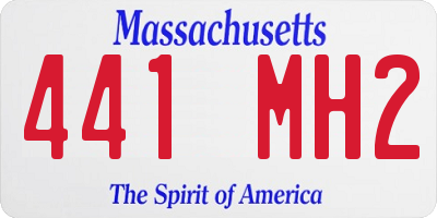 MA license plate 441MH2
