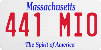 MA license plate 441MI0