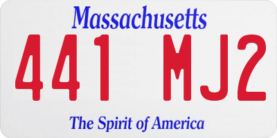 MA license plate 441MJ2