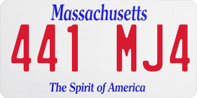 MA license plate 441MJ4