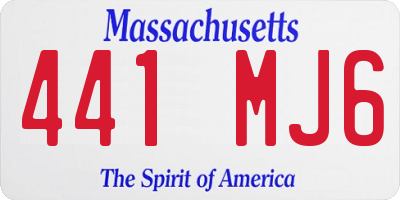 MA license plate 441MJ6