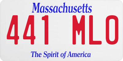 MA license plate 441ML0