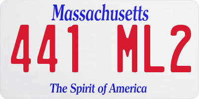 MA license plate 441ML2