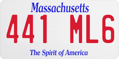 MA license plate 441ML6