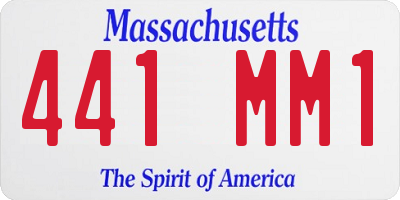 MA license plate 441MM1