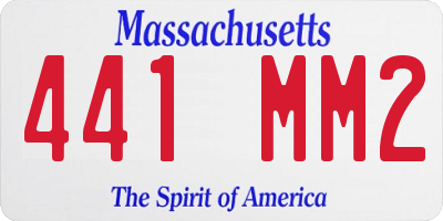 MA license plate 441MM2